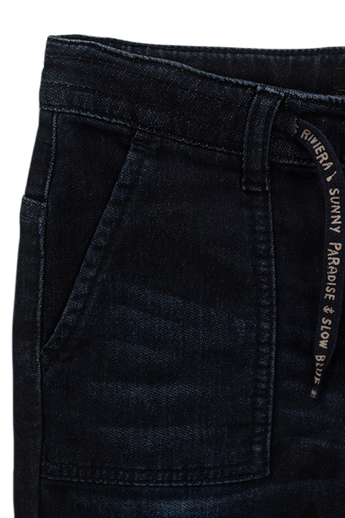 BOYS’ RAW DENIM BERMUDA SHORTS WITH SLOGAN CORDS 7