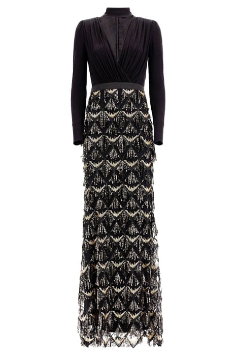 MARCIANO BY GUESS ABBY LONG DRESS JET BLACK 7