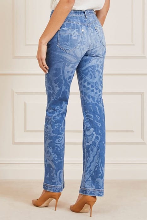 MARCIANO BY GUESS LASER BROKEN DENIM LIGHT BLUE STRAIGHT WAS 2