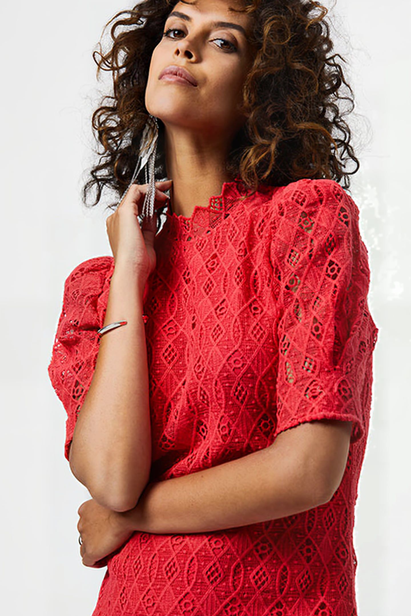 D6MARLEY LACE DRESS RUBY GRAPEFRUIT 3