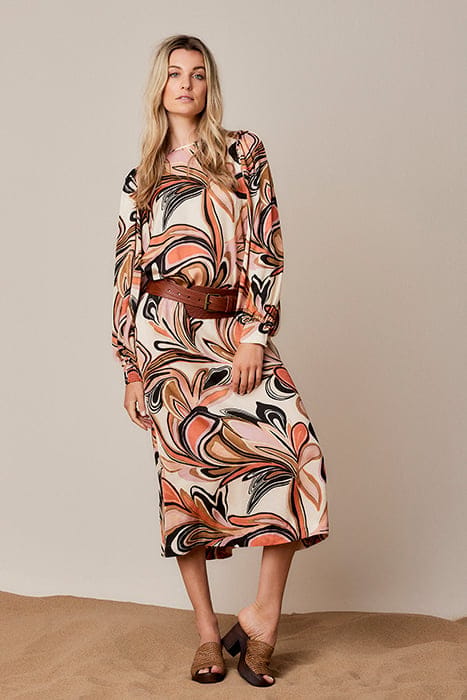 DRESS PAINTED FLOWER MULTICOLOUR 1
