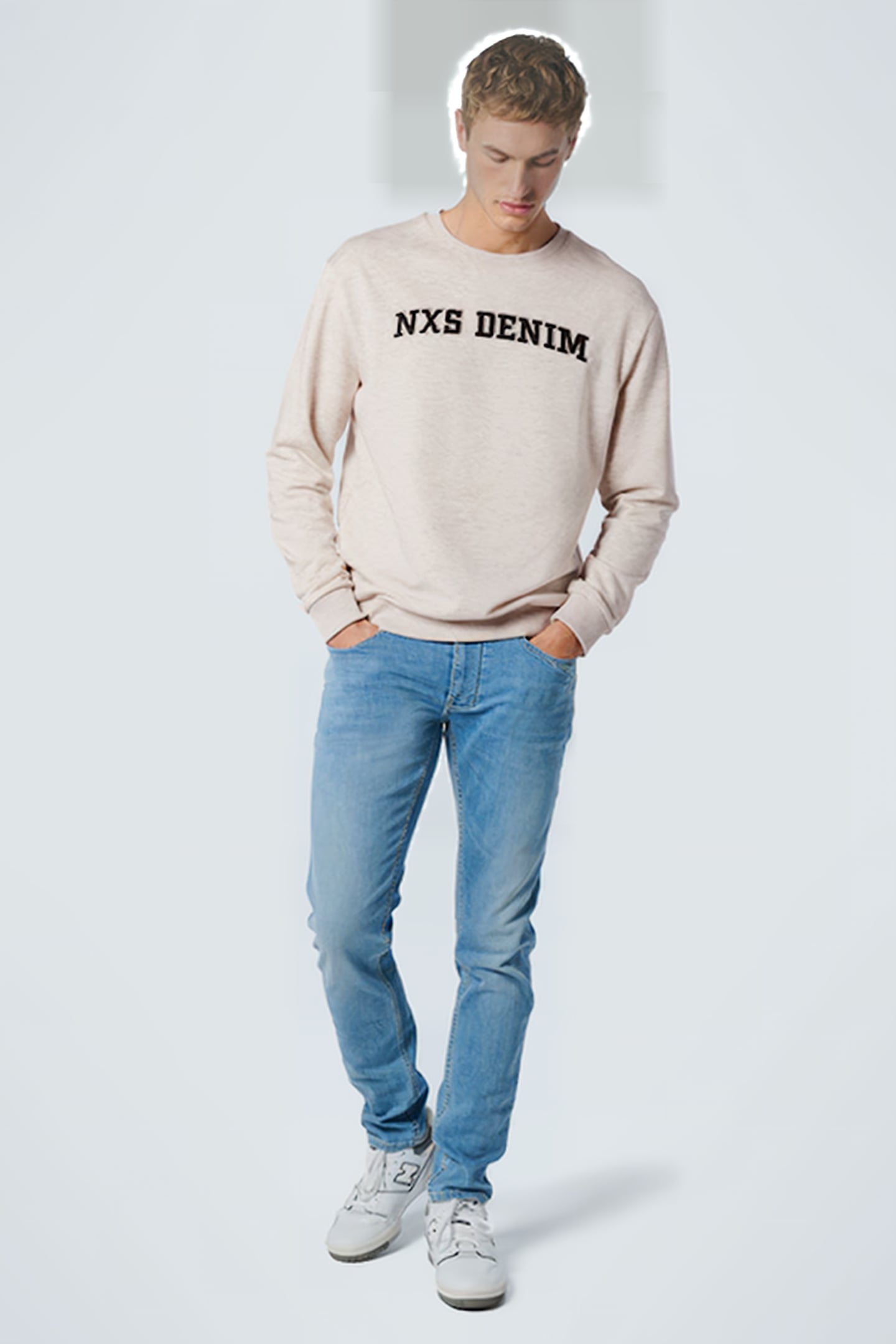 SWEATER CREWNECK MELANGE SAND MELANGE 3