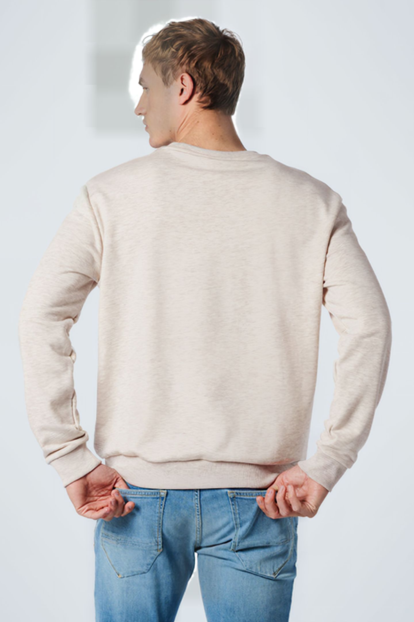 SWEATER CREWNECK MELANGE SAND MELANGE 2