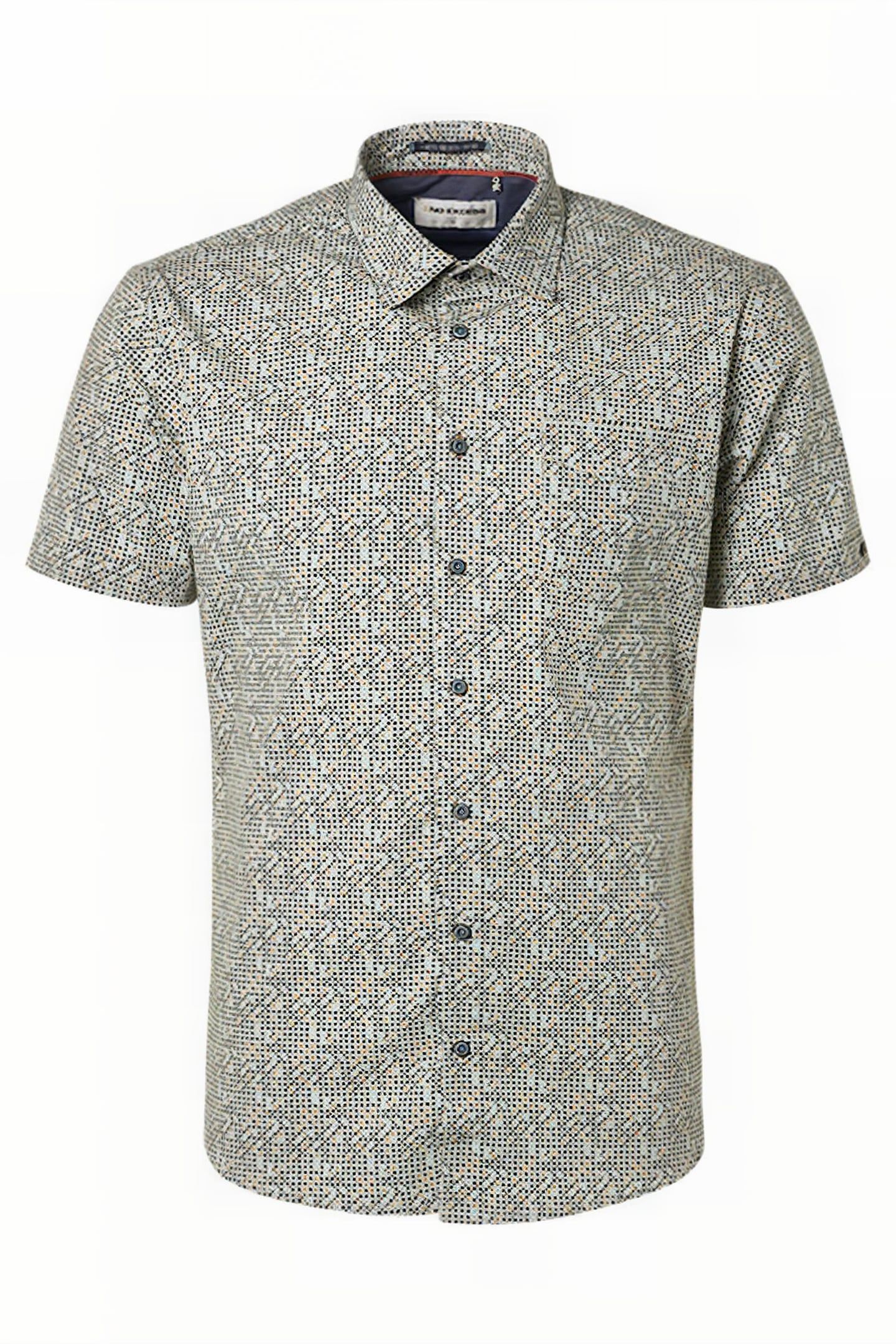 SHIRT SHORT SLEEVE ALLOVER PRINTED STRETCH LIGHT AQUA 4