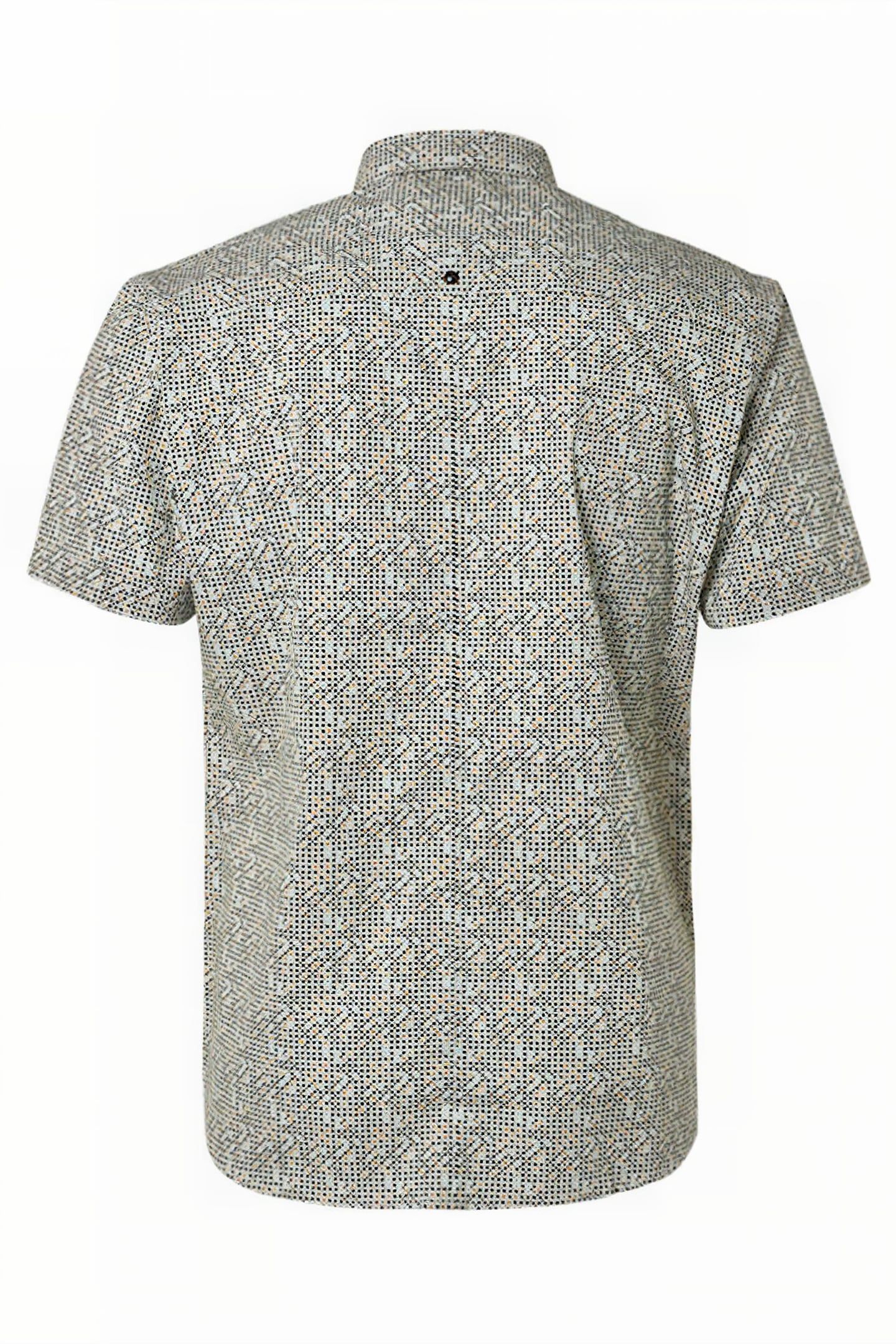 SHIRT SHORT SLEEVE ALLOVER PRINTED STRETCH LIGHT AQUA 5