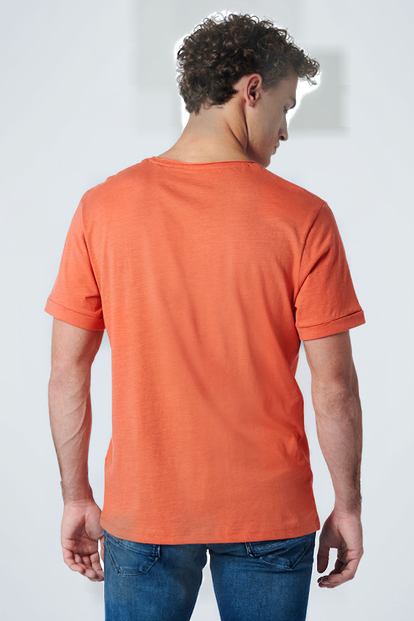 T-SHIRT CREWNECK SLUB PAPAYA 2