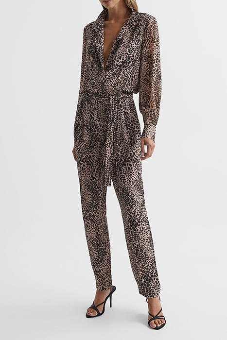 LEONA BROWN JUMPSUIT — THE MODEL IS WEARING A SIZE 8 1