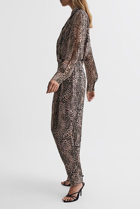 LEONA BROWN JUMPSUIT — THE MODEL IS WEARING A SIZE 8 4
