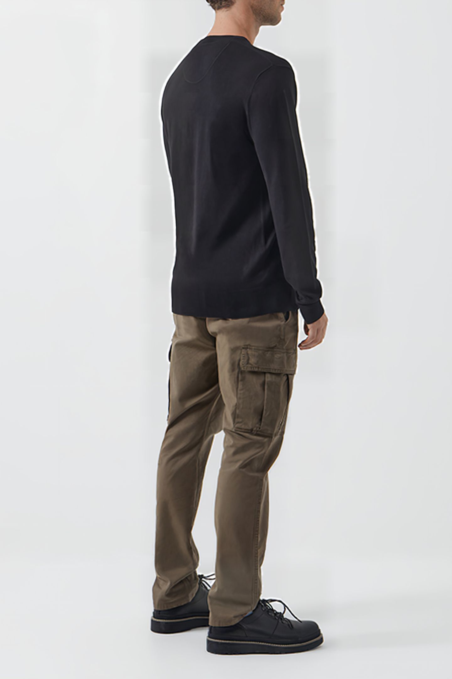 CREW NECK KNIT JUMPER BLACK 2