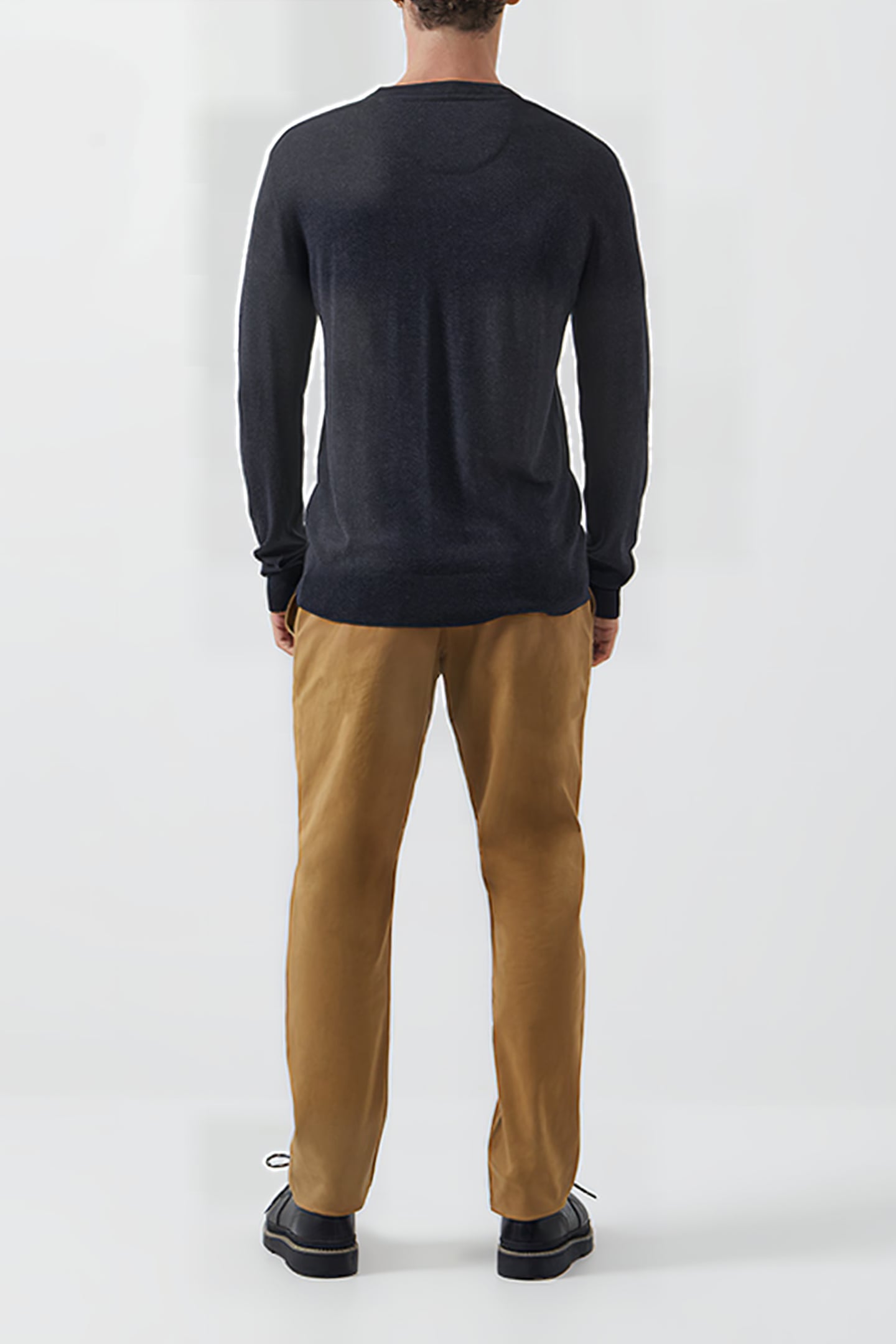 CREW NECK KNIT JUMPER CHARCOAL MEL 2