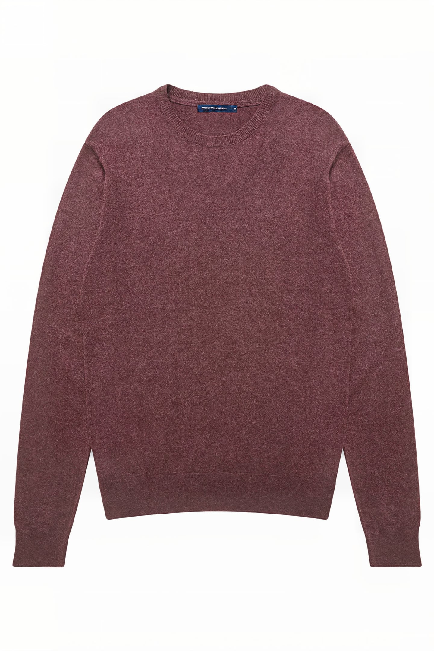 CREW NECK KNIT JUMPER BORDEAUX MEL 3
