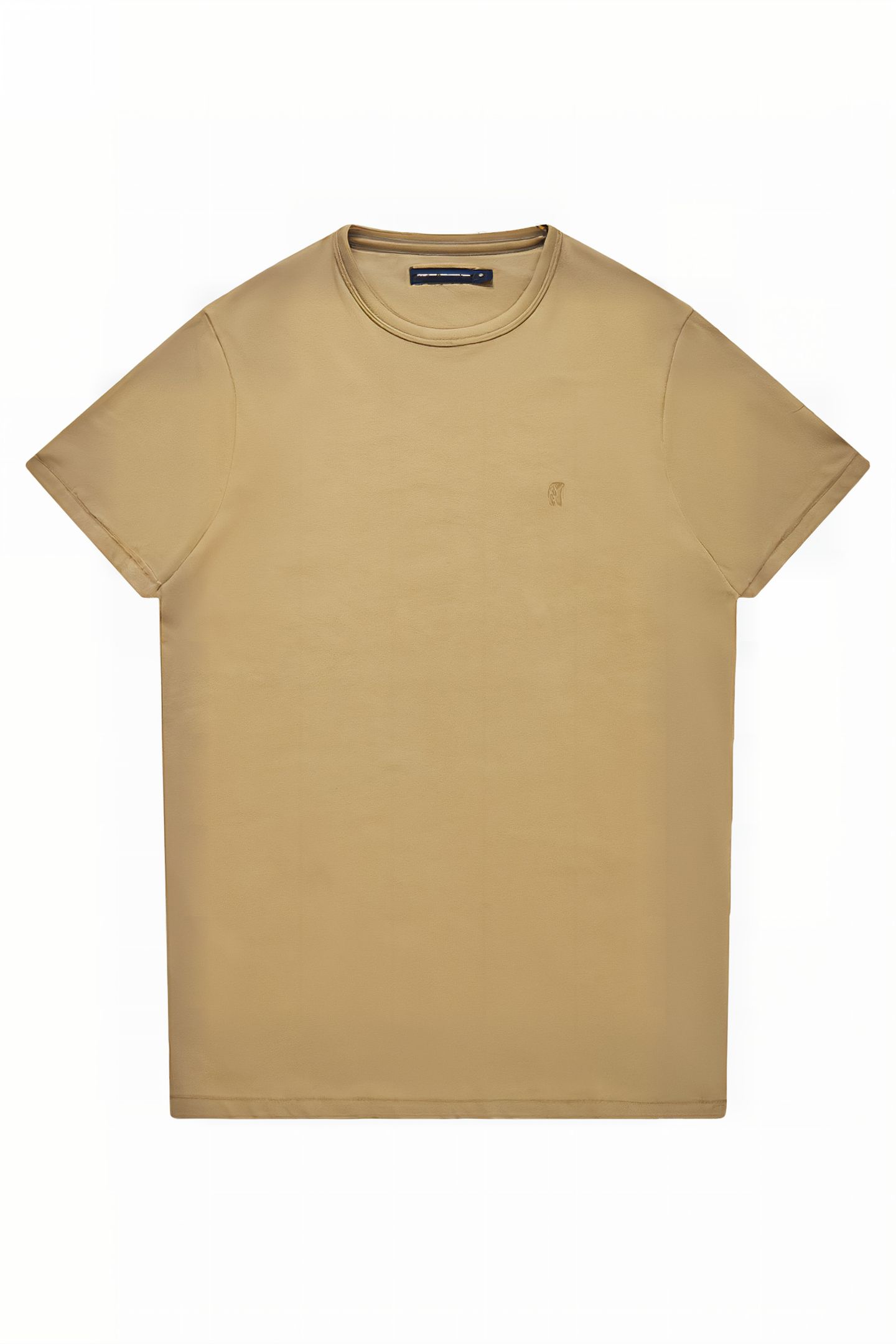 CREW NECK SHORT SLEEVE T-SHIRT CAMEL 3