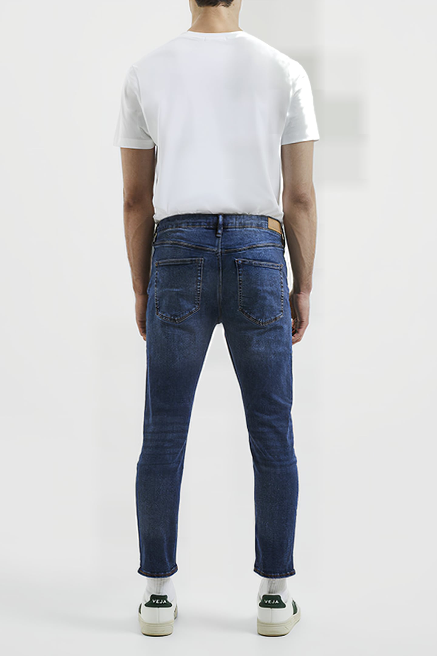 SLIM FIT STRETCH JEANS INDIGO SHORT 3