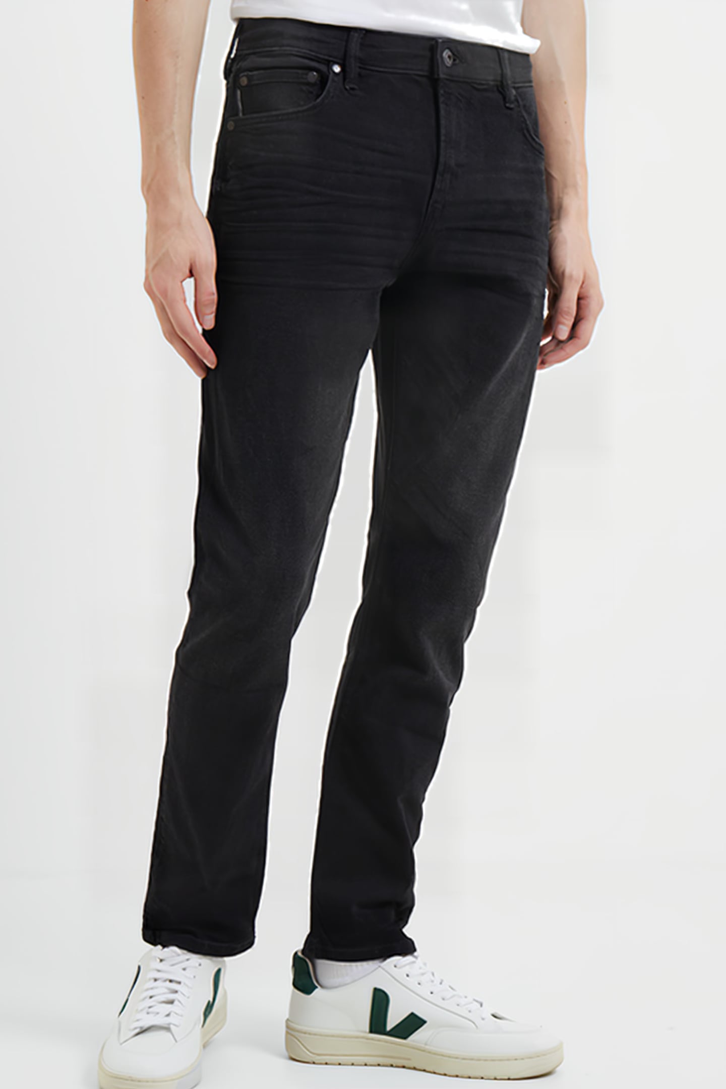SLIM FIT STRETCH JEANS DK GREY REG 1