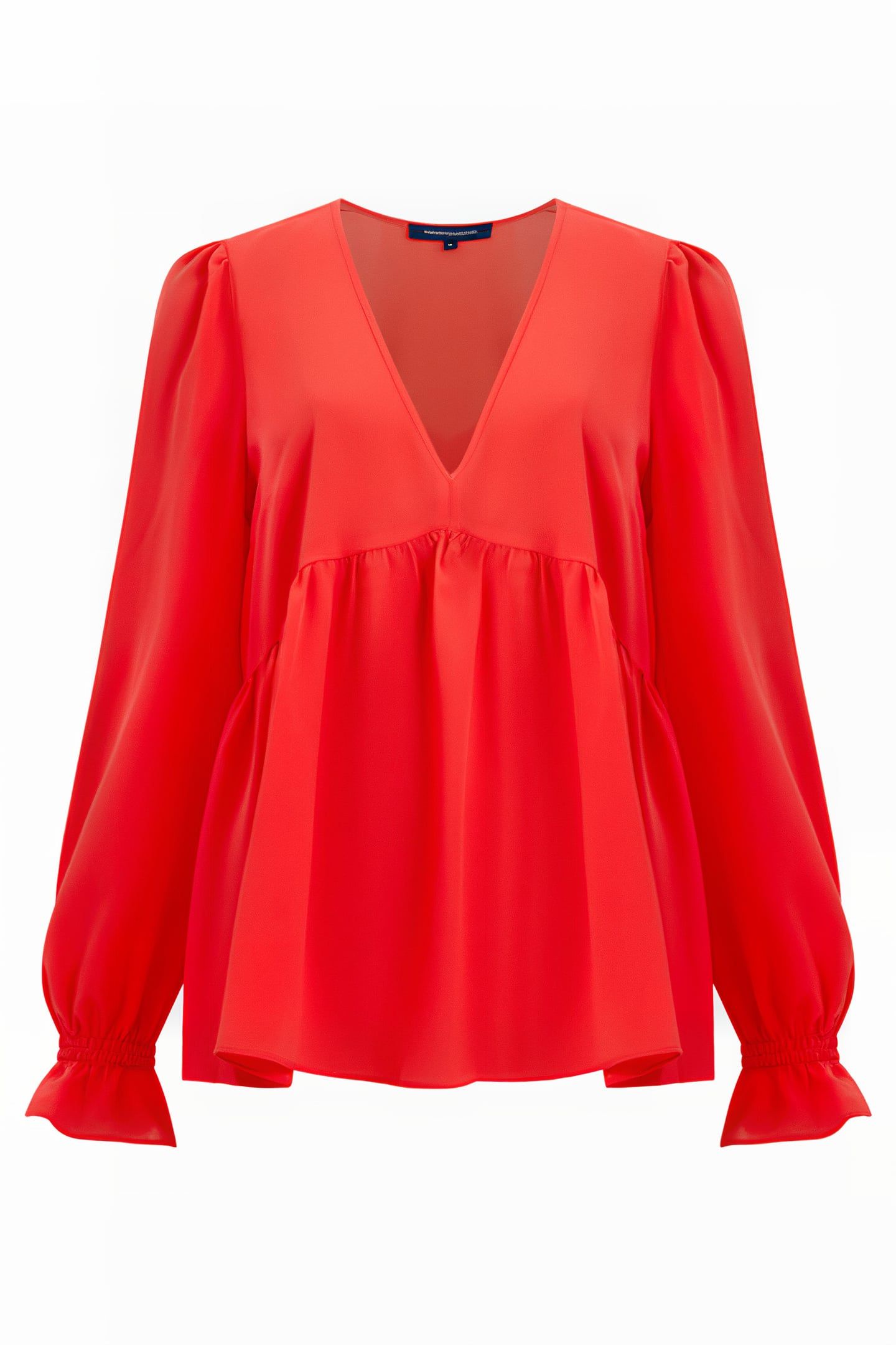 CREPE LIGHT V NECK TOP BITTERSWEET 4