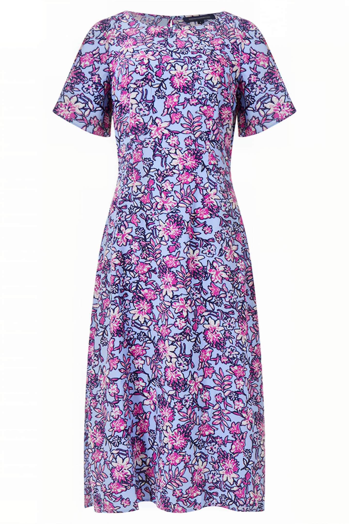 FOTINI ECO DELPHINE CUT-OUT BACK MIDI DRESS PLACID BLUE 4