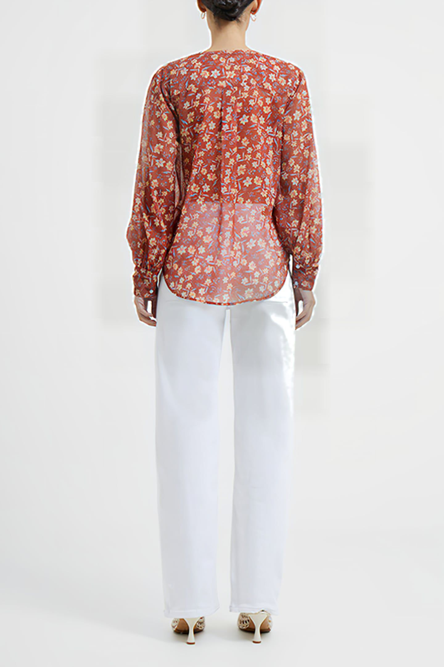 CECILA RECYCLED HALLIE CRINKLE SHIRT HONEY BRONZE 3