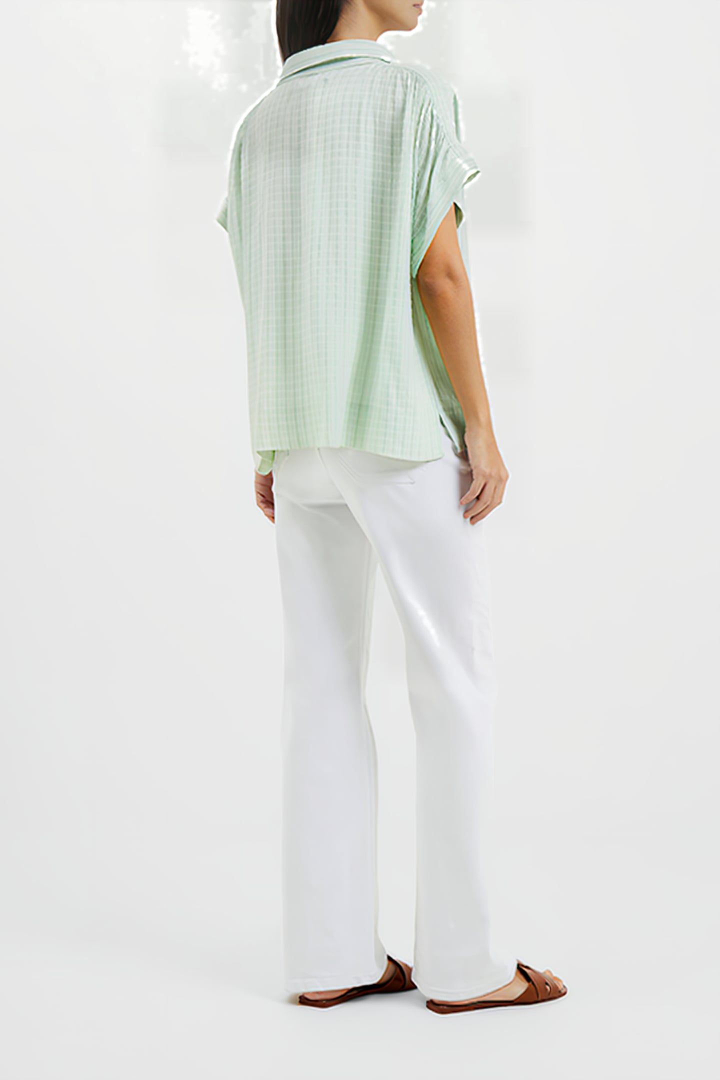 BIRCH SEERSUCKER POPOVER SHIRT AQUA FOAM 3