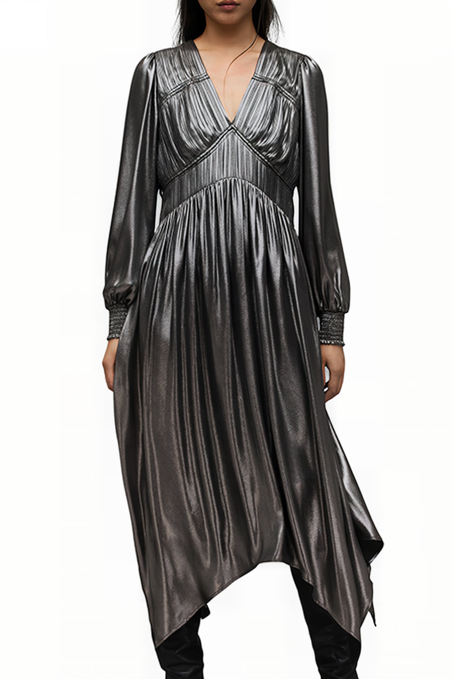 ESTELLE METALLIC DRE GUNMETAL GREY 1