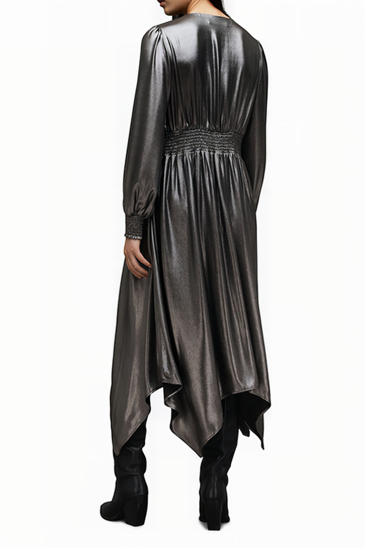 ESTELLE METALLIC DRE GUNMETAL GREY 3