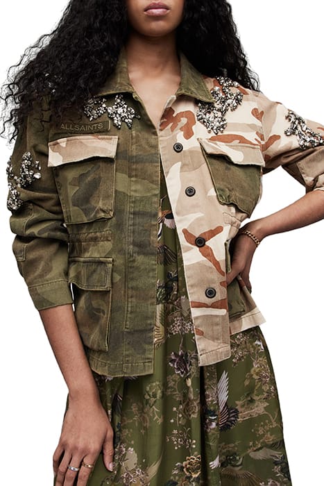 FINCH EMB JACKET CAMO GREEN 8