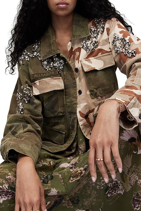 FINCH EMB JACKET CAMO GREEN 7