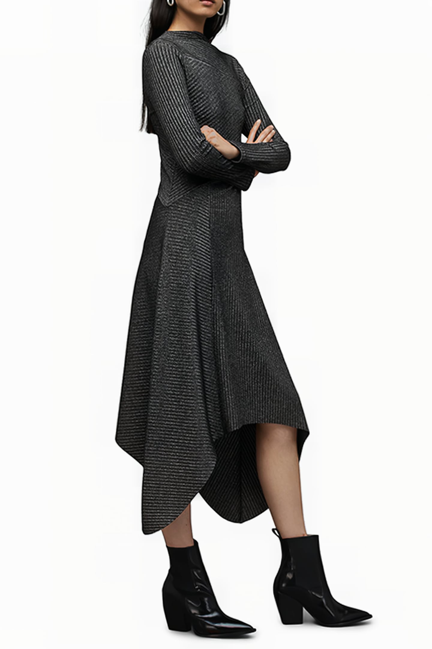 GIA SPARKLE DRESS DARK SILVER 4