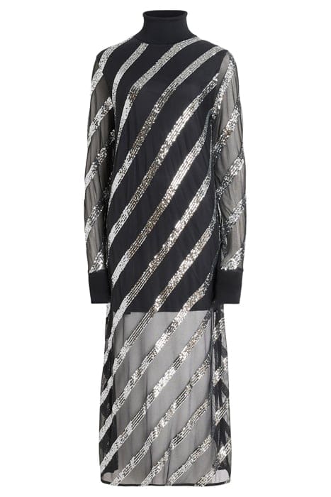 JUELA MESH DRESS BLACK/SILVER 3