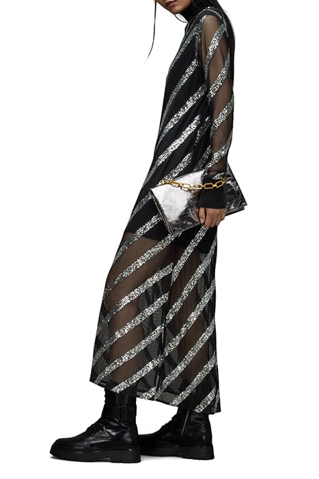 JUELA MESH DRESS BLACK/SILVER 5