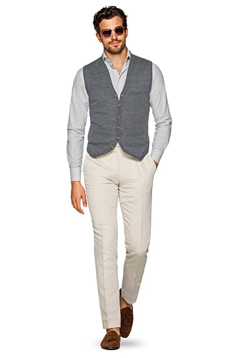WAISTCOAT MERINO M.GREY GREY 1