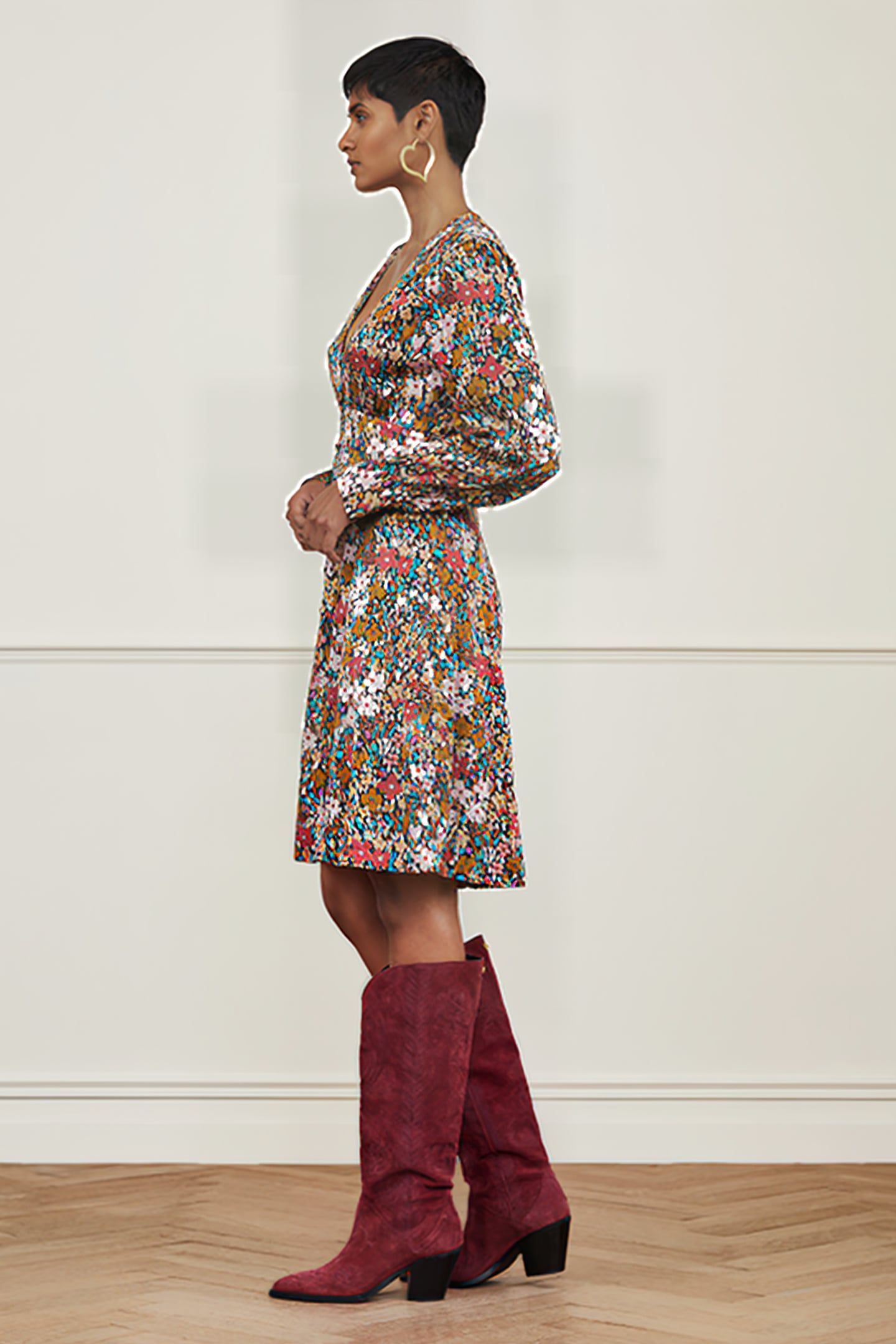 LYNN SHORT CATO DRESS BLACK/RA RA RASPBERR 4