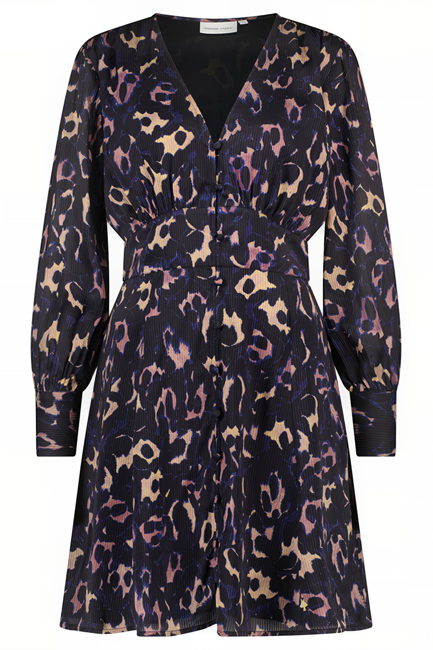 LYNN SHORT INDI DRESS BLACK/CLASSY CAMEL 3