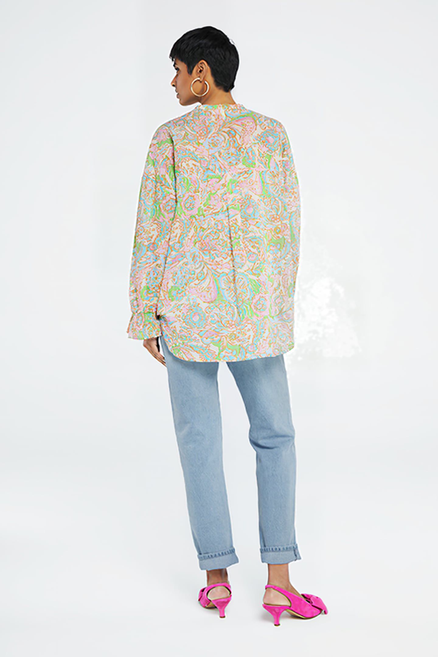 LEXI BLOUSE SANDY BEACH/PINK CAN 2