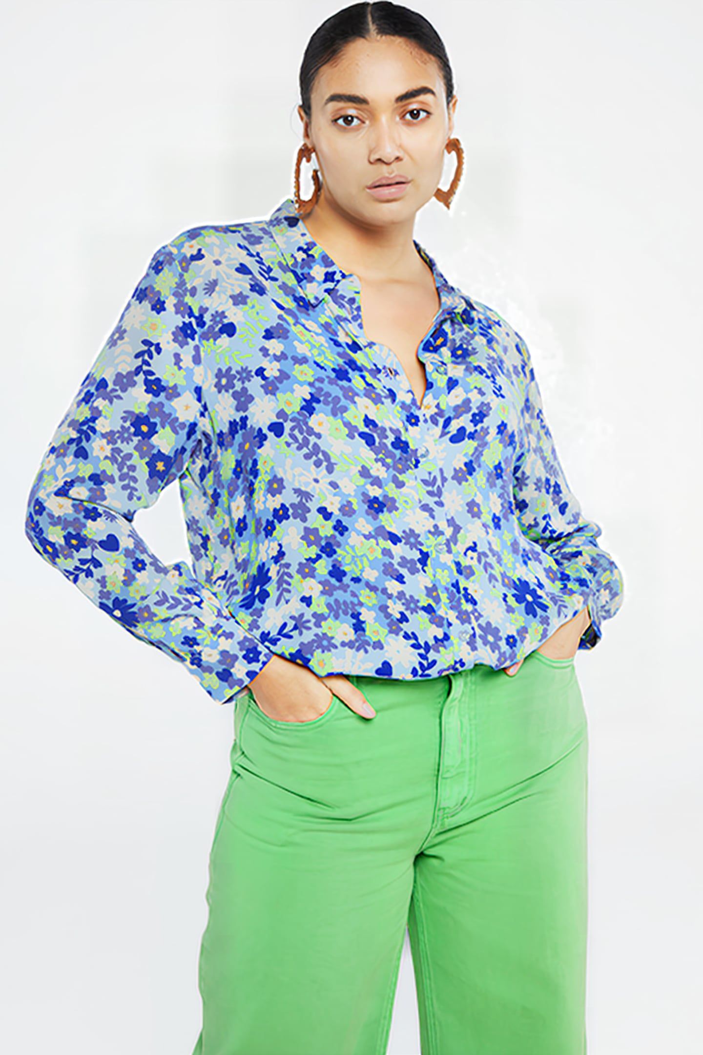 LOT BLOUSE RIAD BLUE/ACAPULCO G 1