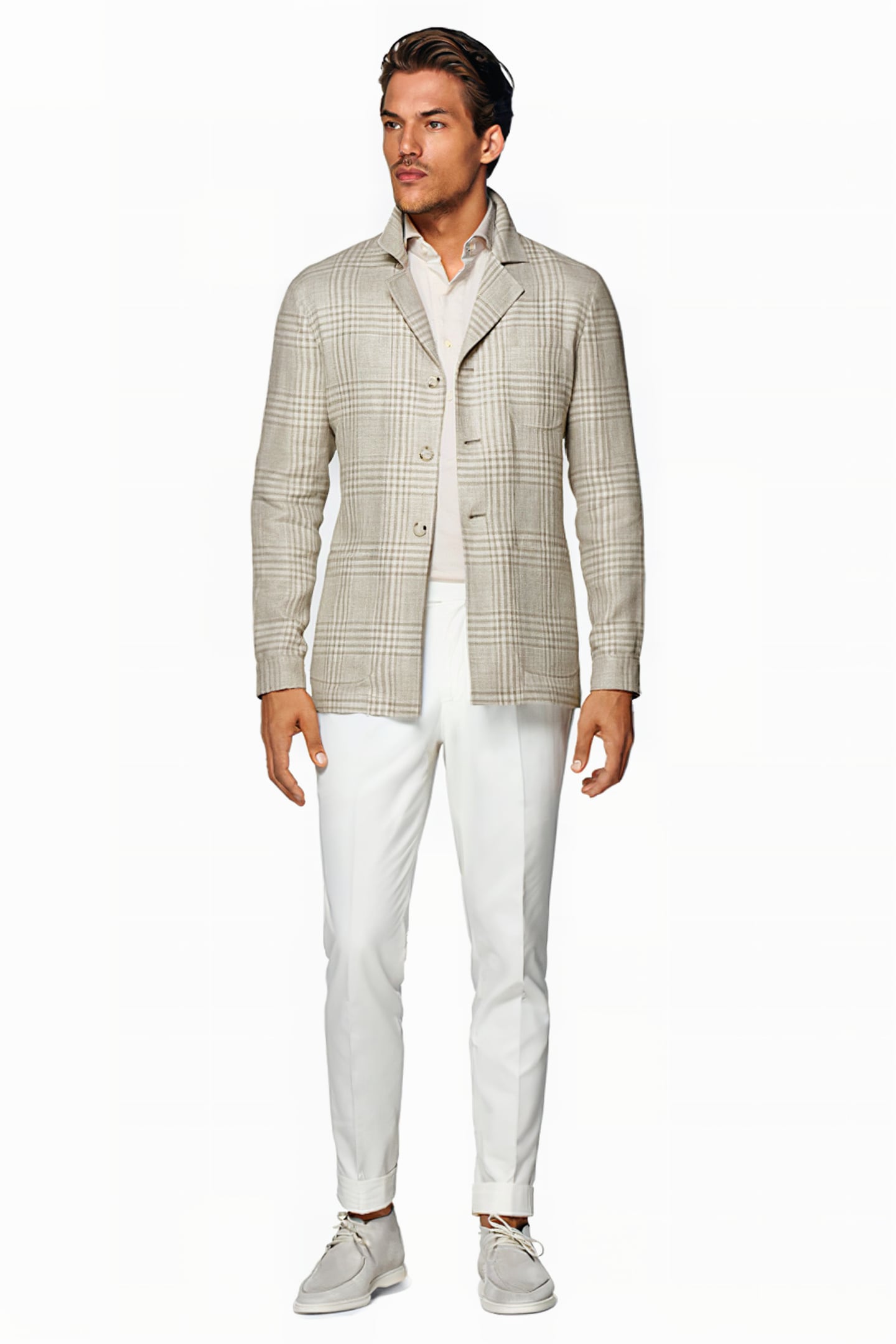 LIGHT BROWN CHECKED GREENWICH SHIRT-JACKET LIGHT BROWN 5
