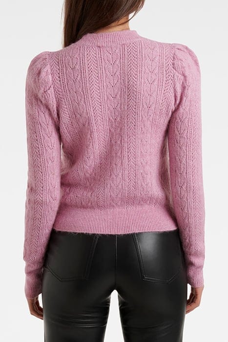 VENESSA CHEVRON POINTELLE KNIT JUMPER PURPLE 2