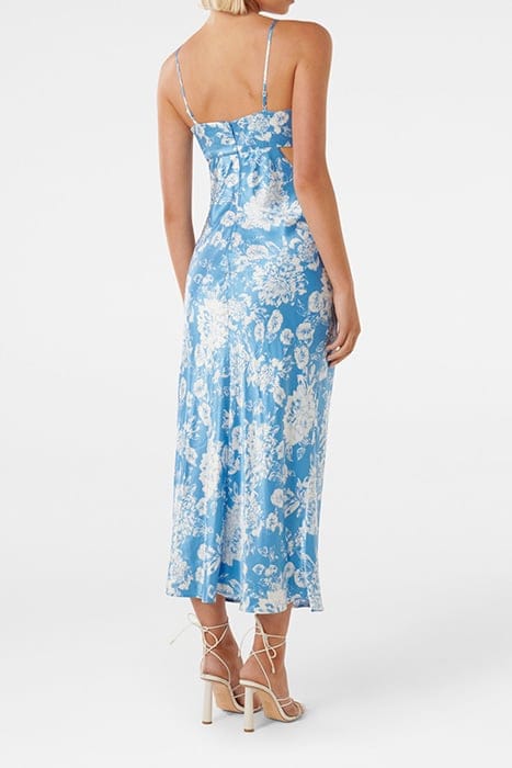 ANGELIQUE SATIN CUT OUT DRESS FLOCKHART FLORAL 2