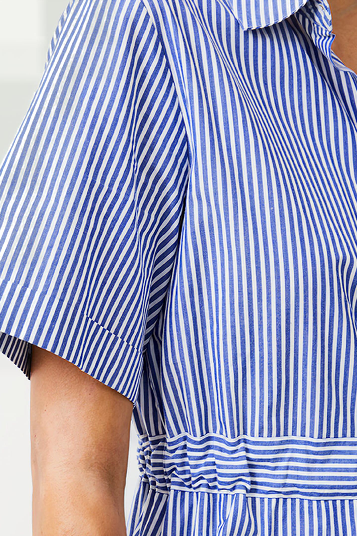 STRIPE POPLIN SHIRT DRESS BLUE/WHITE 4