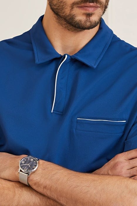 MARCIANO BY GUESS FORMAL PERFORMANCE BLUE POLO SHIRT LILY 6