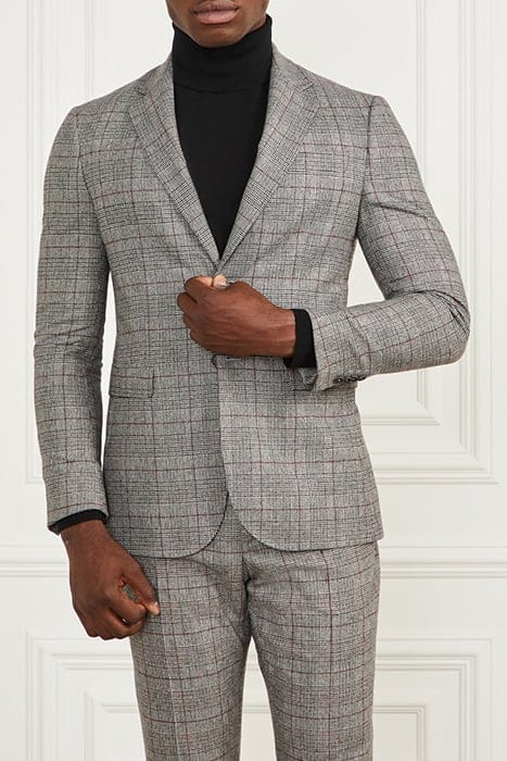 MARCIANO BY GUESS SEAN NOTCH BLAZER BLACK/WHITE/RED CHECK 7