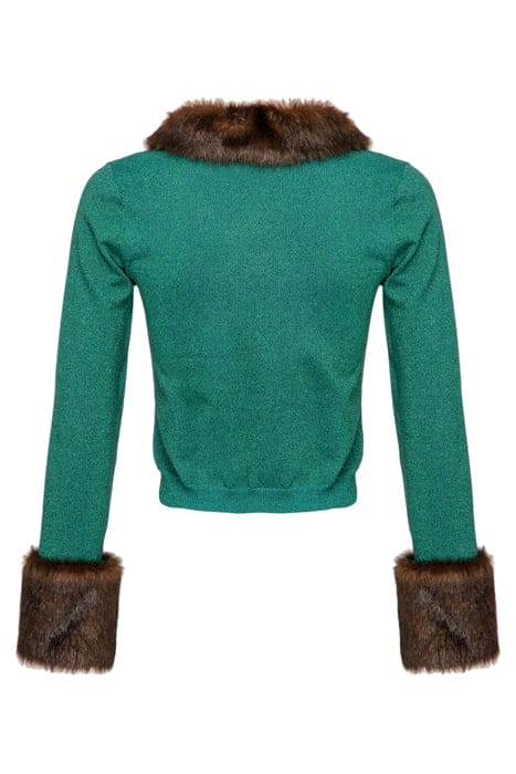 BLUE LAGOON CARDIGAN LUREX VAN GREEN/GREEN 5
