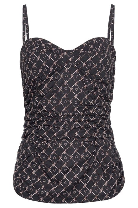 GELSOMINO CANOTTA GEORGETTE ST BLACK/NUDE 1