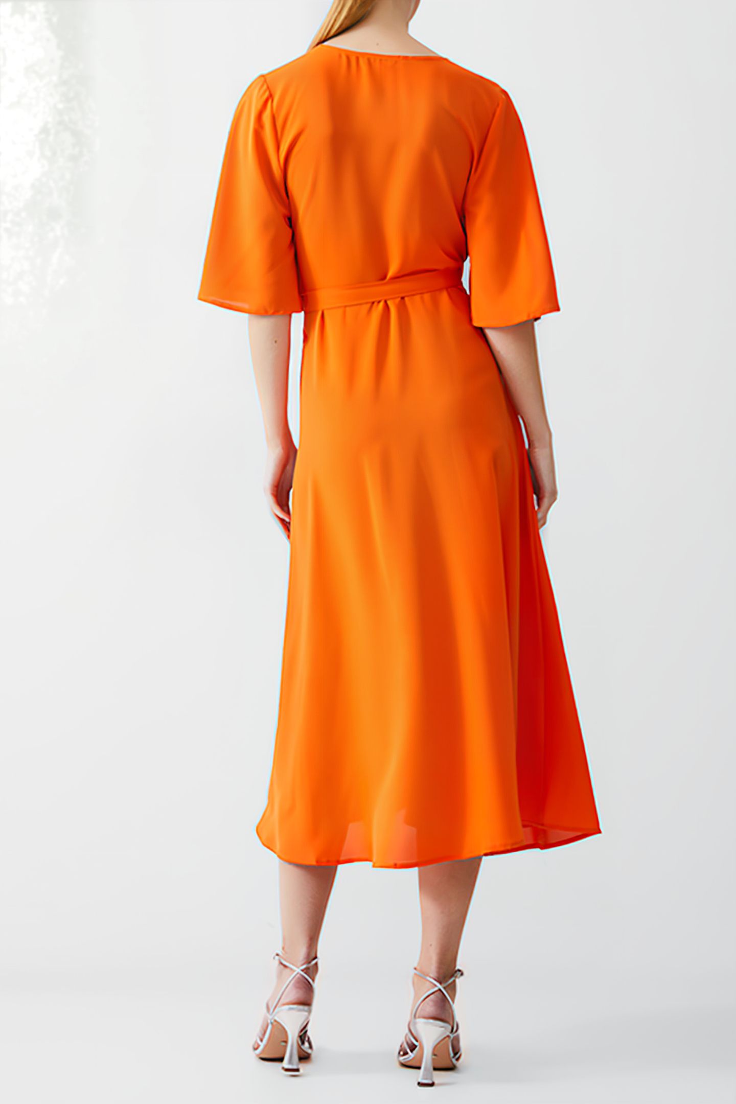 WRAP ANGEL SLV DRESS LONG MANDARIN 2