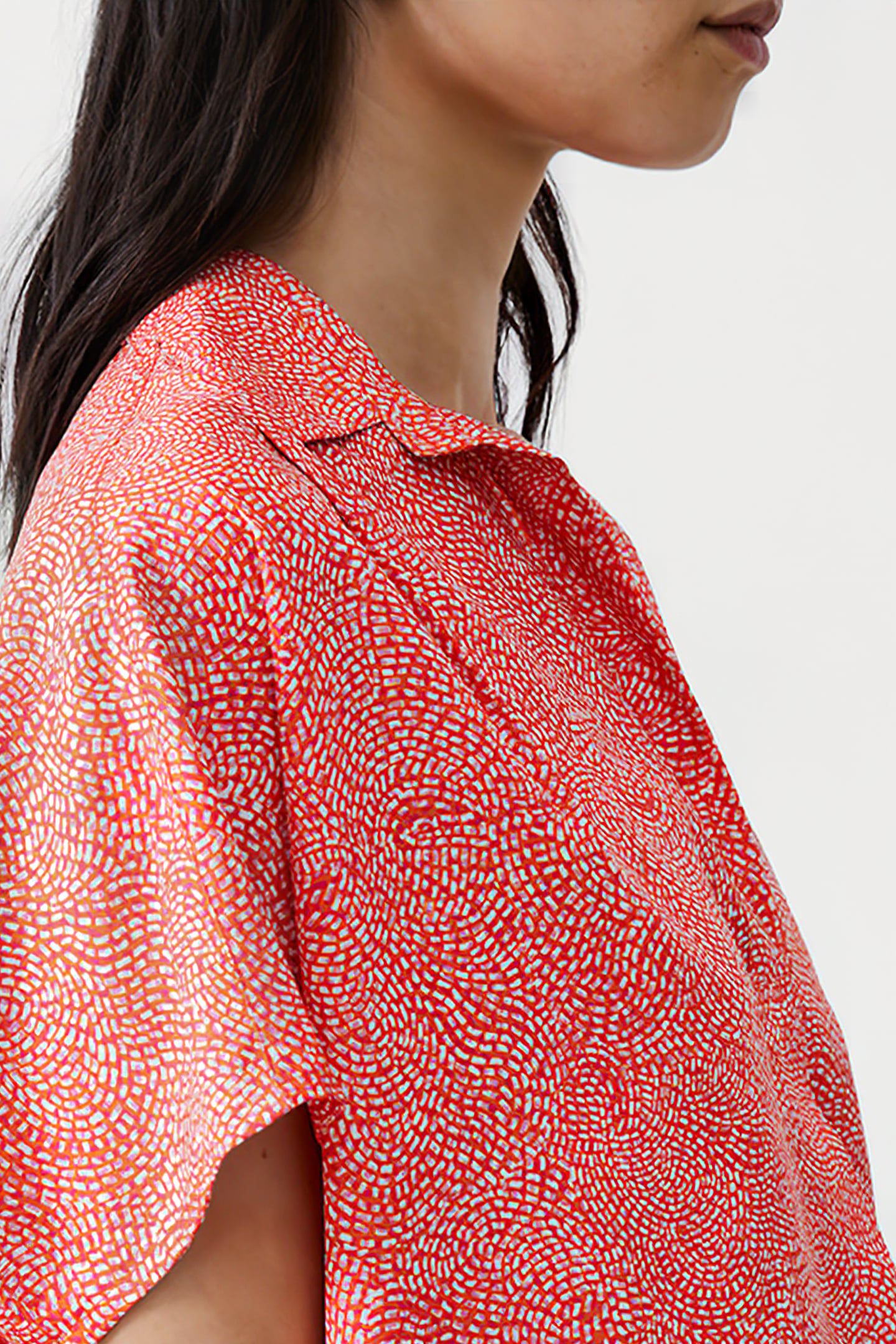 BERNICE CREPE LIGHT POPOVER MANDARIN/SEAPINK/IVR 5