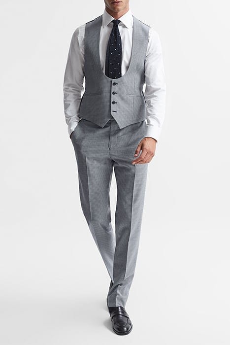 GRANGE HORS NAVY/WHITE WAISTCOAT — SLIM FIT 3