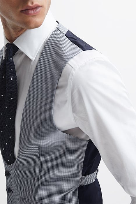 GRANGE HORS NAVY/WHITE WAISTCOAT — SLIM FIT 6