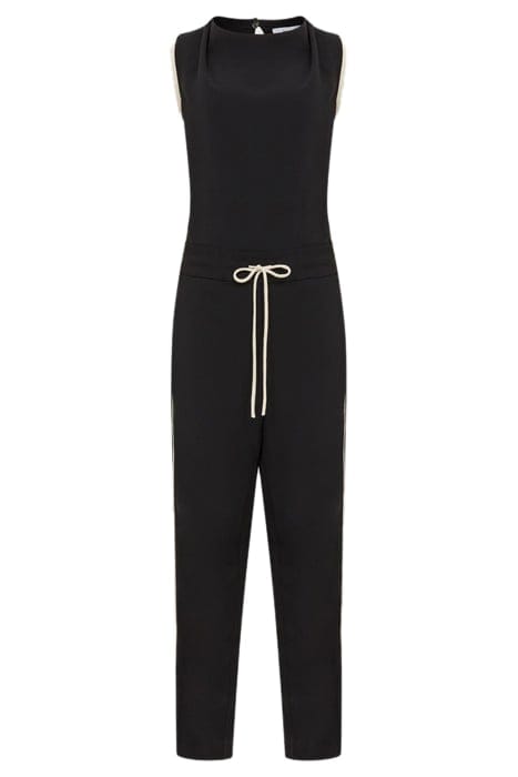 TAYLA-SIDE STRIPE JUMPSUI BLACK/WHITE 4