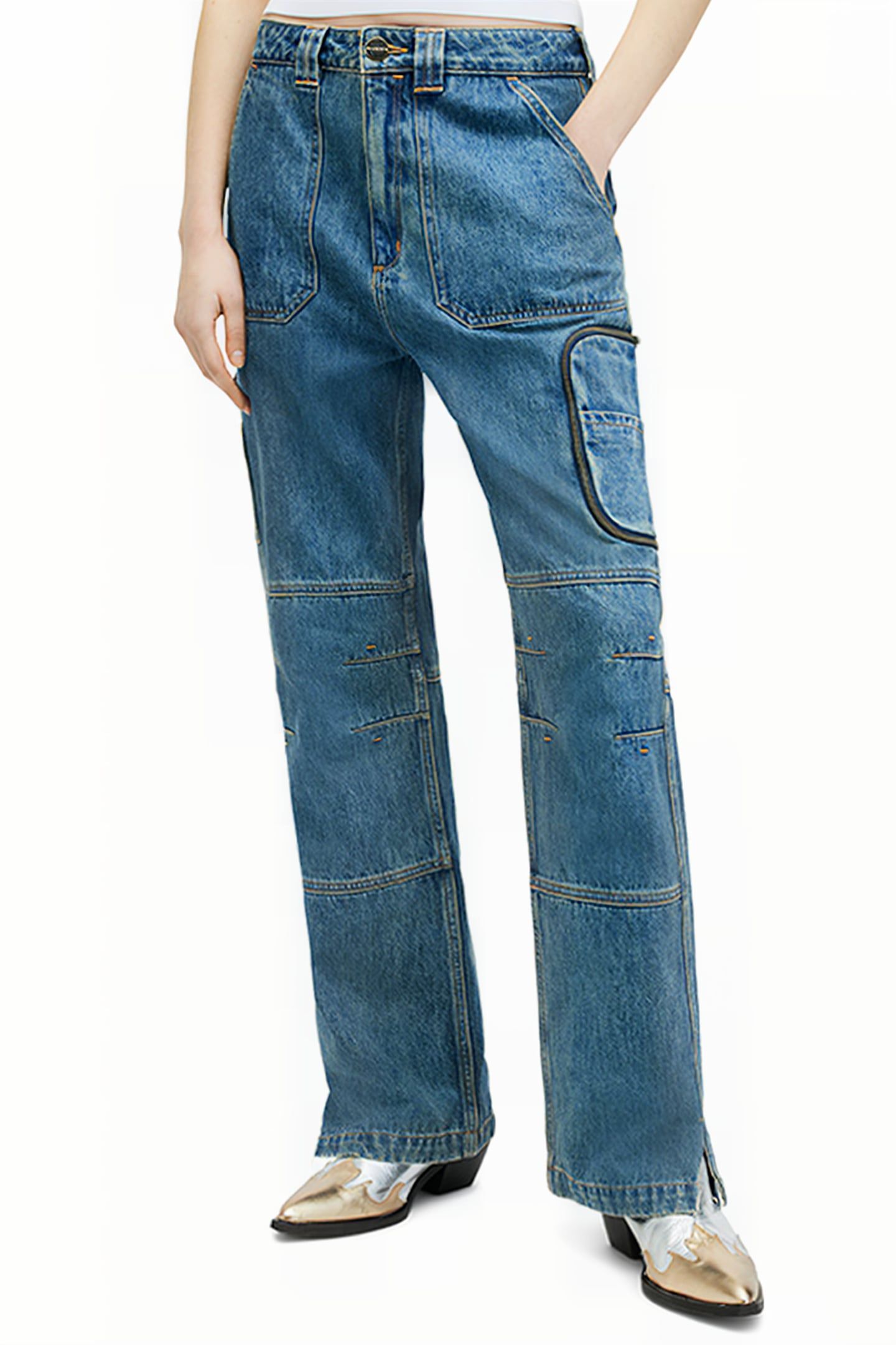 FLORENCE CARGO TROUS VINTAGE INDIGO 1