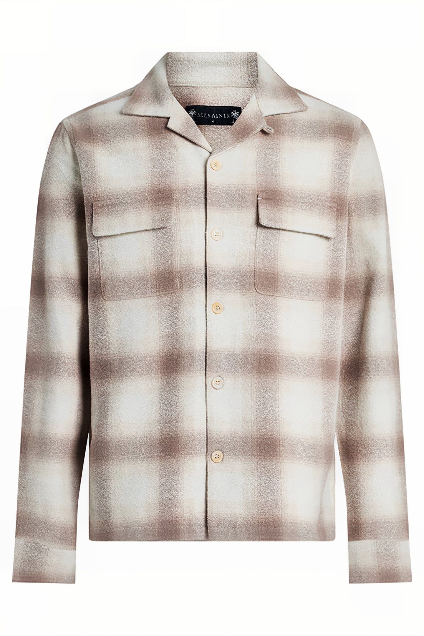 KNOLL LS SHIRT OATMEAL WT/CHESTNU 4