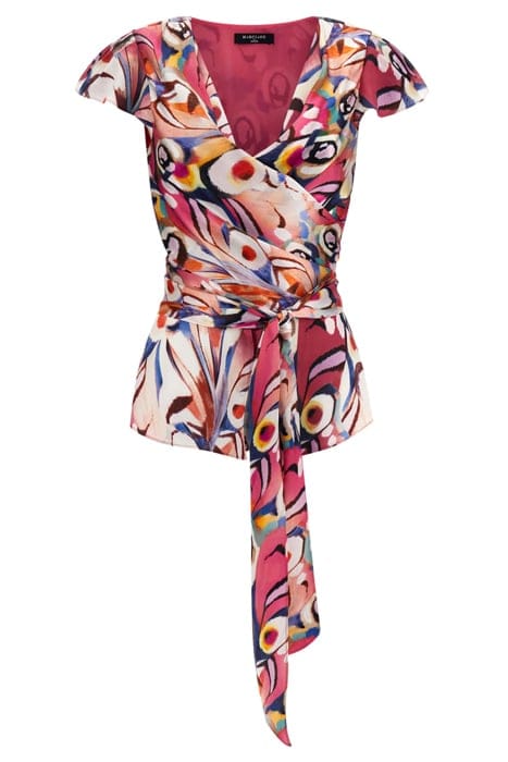 MARCIANO BY GUESS MADELYN TOP WONDERLAND BLOUSE PRINT 1